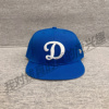 蓝色D标志棒球帽子男女潮流平沿帽子街舞嘻哈帽青年说唱Hip hop帽