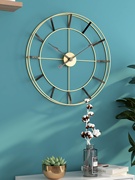 现代简约轻奢铁艺挂钟，跨境壁钟创意客厅钟表装饰时钟