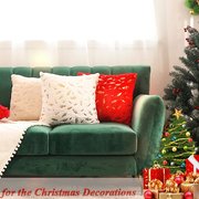 冬季轻奢圣诞节抱枕套短毛靠枕毛绒烫金羽毛靠枕套沙发抱枕45