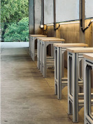 北欧海洋板高脚凳咖啡厅铝型材凳子酒吧吧台椅网红休闲吧高脚椅子