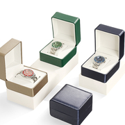 手表盒礼盒单个拉丝皮欧式机械腕表展示收纳盒手表包装盒高档