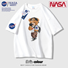 NASA MEET联名款纯棉短袖t恤男女同款潮牌体恤宽松圆领上衣夏季新