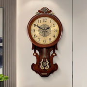 欧式时钟挂钟客厅高档挂表家用大气复古壁钟中式时尚挂墙钟表
