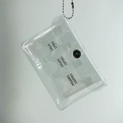 pvc日韩硬币分类塑料盒闪粉卡包硬币卡位硬币夹透明零钱包h