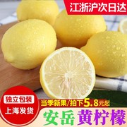 上海发黄柠檬5斤装一级榨汁新鲜水果单果100克左右安岳黄柠檬(黄柠檬)