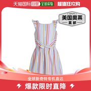 Nautica 幼儿女孩彩虹条纹连衣裙 (2T-4T) - 锡灰色 美国奥莱