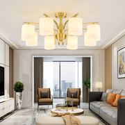 美式客厅吸顶灯现代简约创意，餐厅灯具欧式卧室，玄关灯全铜灯饰