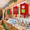圣诞装饰品商场布置挂件无纺布镂空立体圣诞挂饰含灯圣诞灯笼发光