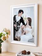 婚纱照相框挂墙欧式现代简约白色16243048寸大相框加照片冲印
