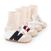 秋冬新生婴儿0-12个月1岁男女宝宝软胶底鞋袜保暖防滑不掉学步鞋3