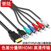 色差转HDMI转换器 高清分量ypbpr转HDMI XBOX转接音视频同步1080P