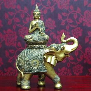 东南亚风格佛像摆件泰式大象摆件饰品泰国工艺品美容馆摆设玄关摆