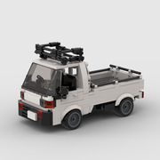 国产小颗粒积木 兼容乐高moc 小型柳微货车模型拼装玩具 8格车