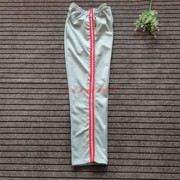 衡水校服校服裤灰色，拼两根红色杠条纯棉保暖运动裤可外套短袖