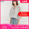 lily2024夏女装(夏女装)设计感复古浪漫通勤款垂坠感天丝蝙蝠衫雪纺衫