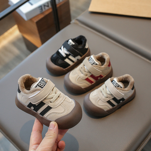 婴幼儿棉鞋冬季宝宝鞋男运动鞋，加绒学步鞋，1一3岁女小童德训鞋