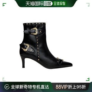 香港直邮潮奢versacejeans范思哲女士铆钉搭扣，短筒靴e75va3
