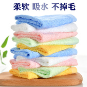 竹纤维小方巾幼儿园小毛巾儿童，洗脸面巾宝宝口水，巾婴儿四方巾擦脸