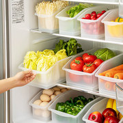 无盖冰箱塑料收纳盒厨房食物储物盒 鸡蛋水果蔬菜整理盒抽屉式
