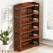楠竹书架实木落地置物架多层书柜，客厅小书架，简约置物柜家用储物柜