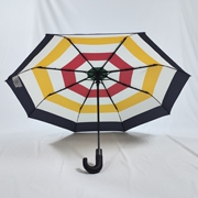 英国stripes订单!创意彩虹，拼接条纹风格!小弯，钩全自动折叠雨伞