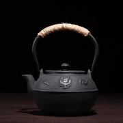铁壶铸铁烧水围炉直接火烧茶壶工夫茶具煮茶老铁壶无涂层老品