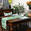 瑞典ekelund美式田园，风绿色桌旗北欧轻奢餐桌布，电视柜茶几旗布