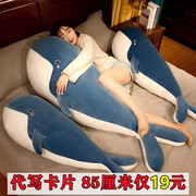 可爱鲸鱼毛绒玩具抱枕，夹腿女生睡觉床上男生款公仔布娃娃大号玩偶