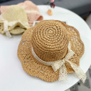 女宝宝帽子夏季女孩遮阳太阳帽渔夫帽儿童防晒沙滩帽婴儿草帽可爱
