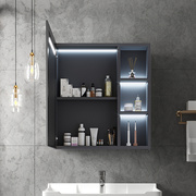 新浴室镜柜挂墙式卫生间镜子带置物架洗手间洗漱台收纳一体智能镜