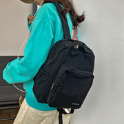 韩版学生上课书包电脑背包百搭原宿休闲日系帆布潮女双肩包