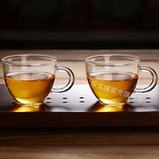乐艾瑾耐热玻璃茶杯花茶杯带把小水杯子品茗杯功夫茶具套装咖啡杯