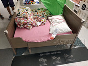 宜家国内桑维儿童床，伸缩床加长床框架带床板