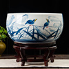 瓷小奴（CIXIAONU）景德镇陶瓷器鱼缸荷花盆手绘养鱼乌龟缸睡莲金