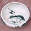 睡莲盆景德镇鱼缸瓷器笔洗乌龟，缸陶瓷创意，水仙睡莲盆花盆