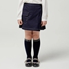 110-155韩系高端女童藏蓝色，大口袋薄牛仔松紧腰裙裤