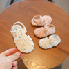 宝宝软底凉鞋2021女童鞋子，0-2岁婴幼儿女宝宝防滑纯色，公主学步鞋1