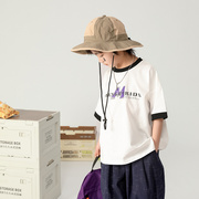 米西果男童短袖t恤夏装儿童，2w023纯棉中大童男孩衣服上衣童装
