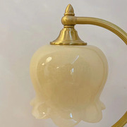 茶栗法式奶油简约轻奢全铜美式复古装饰台灯，卧室床头书房吧台餐桌
