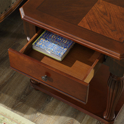 美式实木沙发边柜侧边柜边几边桌小方桌复古边角柜客厅可移动