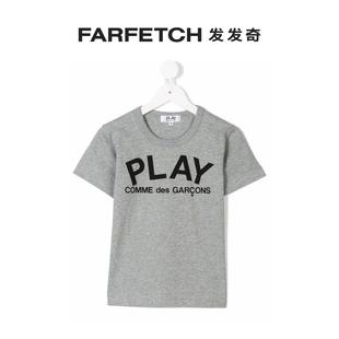 playcommedesgarcons川，久保玲童装logo印花t恤farfetch发发奇