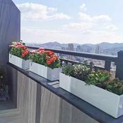 阳台花盆长方形长条，花槽种菜盆栏杆悬挂花箱露台，种花种植箱自吸水