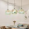 宵夜奶茶店创意马赛克贝壳过道玄关餐厅单三头地中海彩色玻璃吊灯