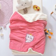 定制儿童毛毯秋婴儿，小被子双层加厚秋冬季新生宝宝幼儿园午睡毯10