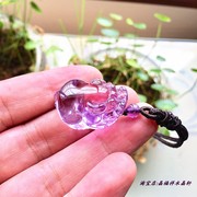 天然紫水晶貔貅吊坠项坠男女，款水晶饰品，挂件挂坠紫水晶项链吊坠