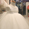 儿童礼服公主裙花童婚礼小女孩白色婚纱女童钢琴演奏主持人演出服