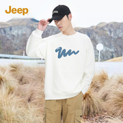 jeep吉普卫衣男春秋款，2024重磅衣服，美式复古圆领休闲上衣男生