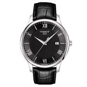 瑞士天梭tissot手表俊雅系列，石英皮带男士腕表t063.610.16.058.00