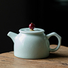 哥窑翠玉茶壶开片可养手把泡，茶壶带过滤茶具单壶家用泡茶功夫茶杯