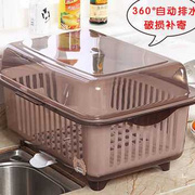 厨房碗柜塑料装碗架沥水架放碗筷收纳箱带盖餐具碗筷滴水盆置物架